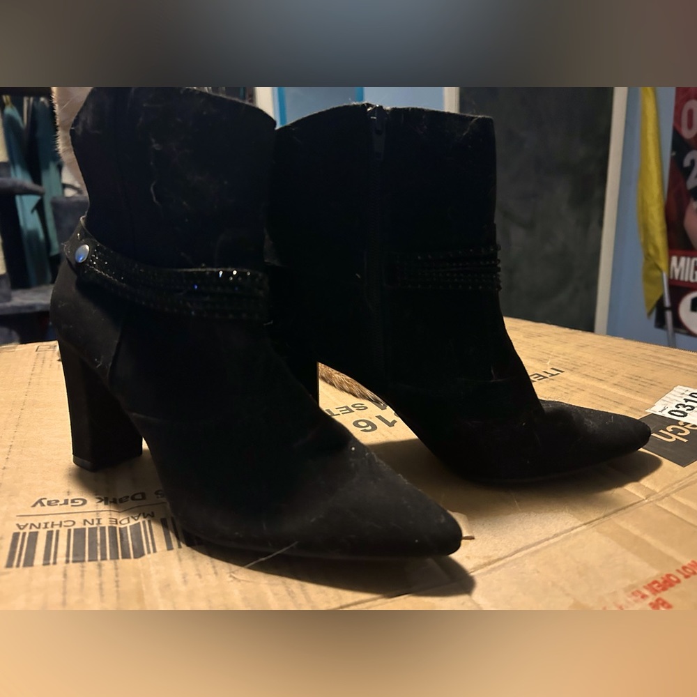 Black ankle boots
